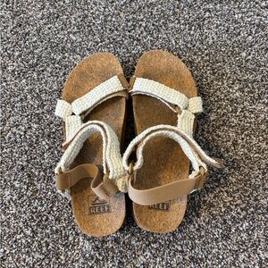 Reef Platform Cream Woven Sandal